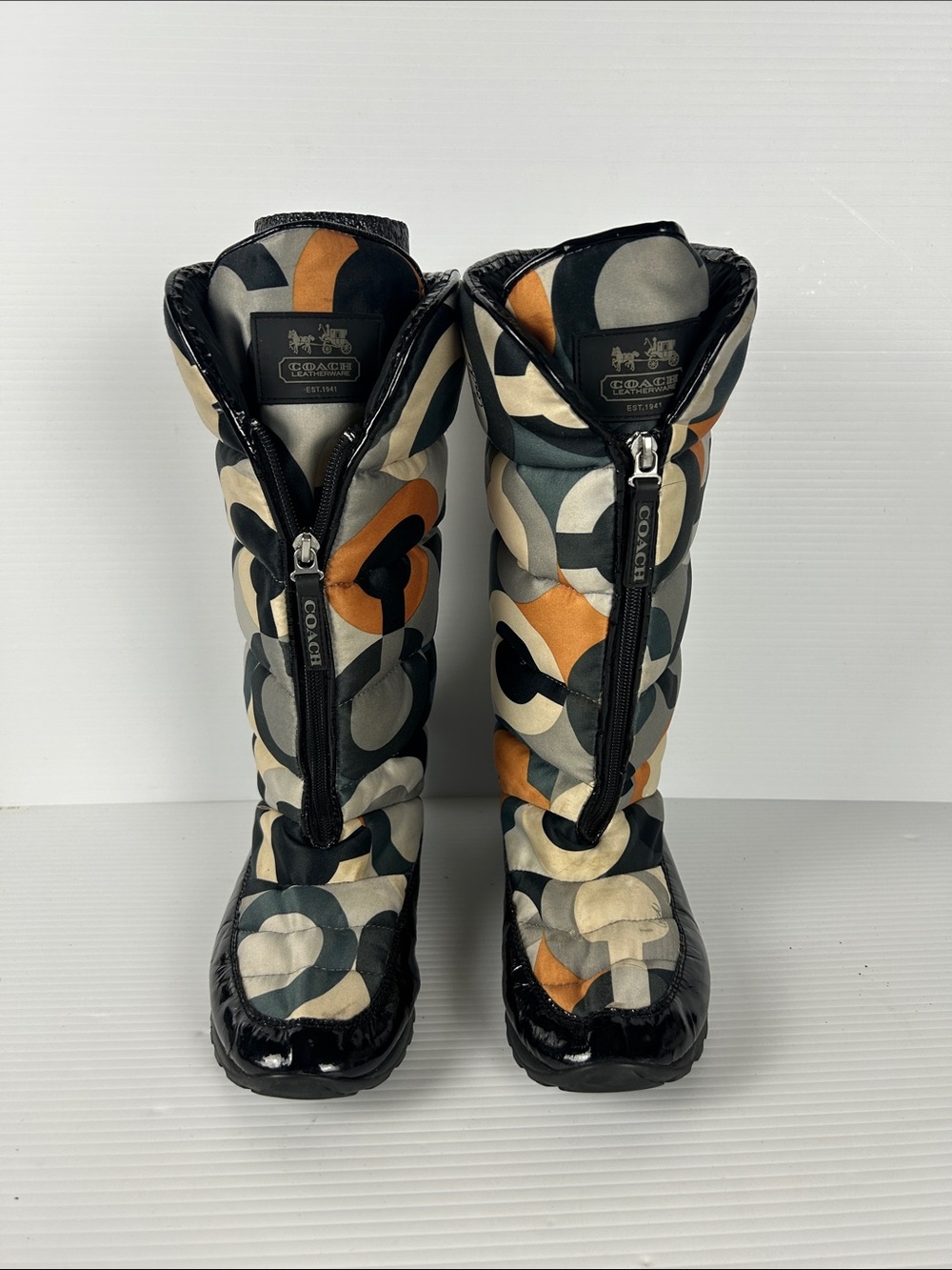 Coach Multi-Color Patterned Winter Boots